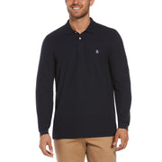 Long Sleeve Pique Polo-Polos-Dark Sapphire-M-Original Penguin