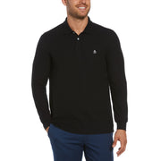 Long Sleeve Pique Polo-Polos-True Black-S-Original Penguin