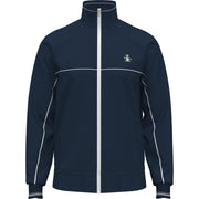 Mesh Double Knit Logo Back Full Zip Jacket (Dark Sapphire) 