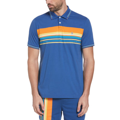 Organic Cotton Engineered Stripe Polo (Limoges) 