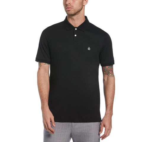 Organic Cotton Interlock Daddy Polo (True Black) 