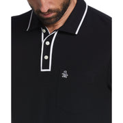 Organic Cotton Earl Pique Polo (True Black) 