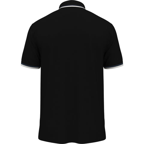 Big & Tall Organic Cotton Pique Polo with Tipped Collar (True Black) 