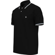 Big & Tall Organic Cotton Pique Polo with Tipped Collar (True Black) 