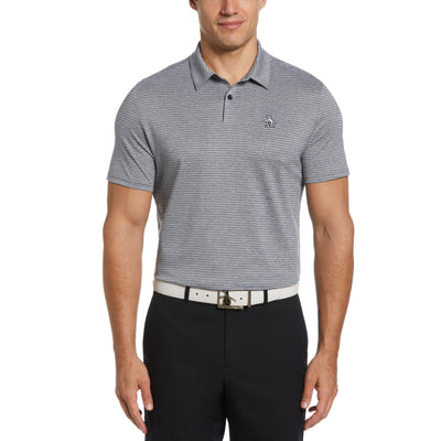 Oxford Fine Stripe Golf Polo (Black Iris) 
