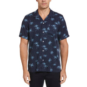 Palm Print Camp Collar Shirt (Dress Blues) 