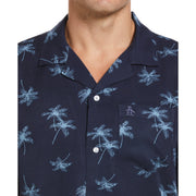 Palm Print Camp Collar Shirt (Dress Blues) 