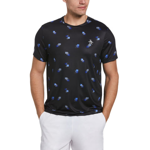 Performance Heritage Print Tennis T-Shirt (Caviar) 