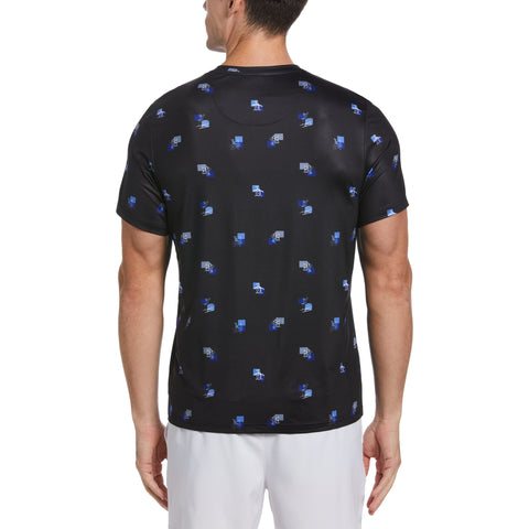 Performance Heritage Print Tennis T-Shirt (Caviar) 
