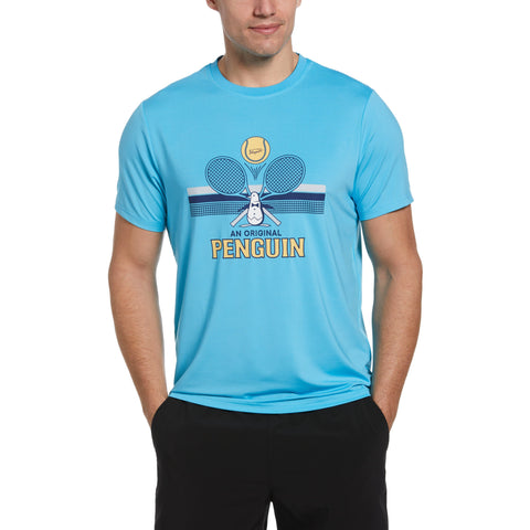 Performance Novelty Graphic Tennis T-Shirt (Aquarius) 