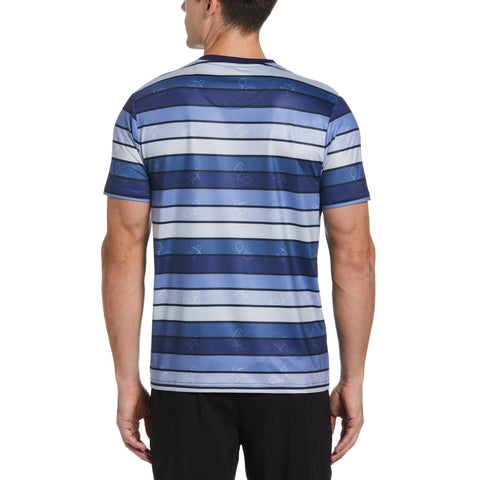 Performance Resort Stripe Tennis T-Shirt (Astral Night) 