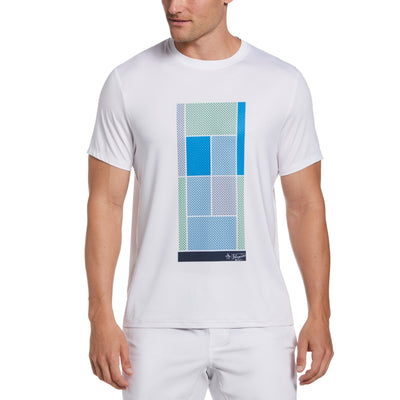 Performance Sublimation Color Block Tee (Bright White) 