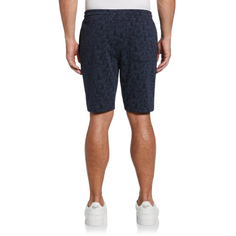 Pete Print Drawstring Shorts (Dark Sapphire) 