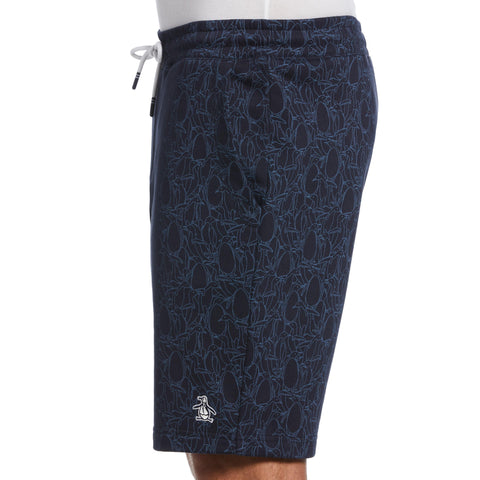 Pete Print Drawstring Shorts (Dark Sapphire) 