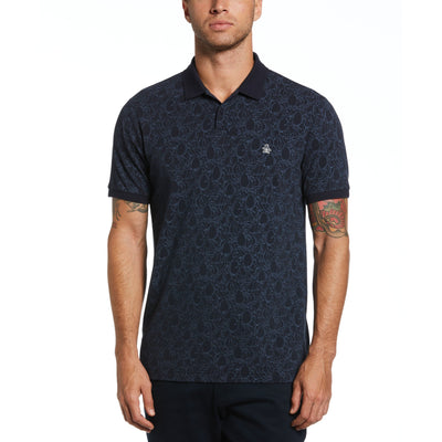 Pete Print Polo (Dark Sapphire) 