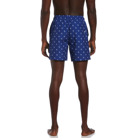 Petes Print Swim Shorts (Mazarine Blue) 