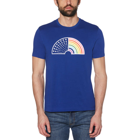 Pride Rainbow Graphic T-Shirt-Tees-Surf The Web-XL-Original Penguin