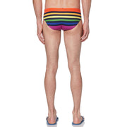 Pride Rainbow Stripe Swim Brief