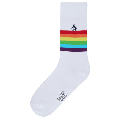 Pride Stripe Sock (White) 