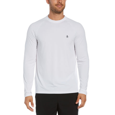 Long Sleeve Raglan Pull Over-Bright White-L-Original Penguin