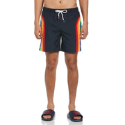 Rainbow Pride Swim Shorts (Dark Sapphire) 