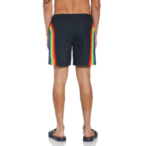 Rainbow Pride Swim Shorts (Dark Sapphire) 