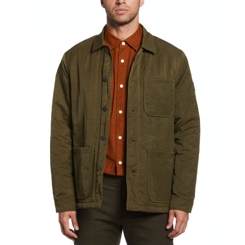 Sherpa Lined Chore Jacket (Dark Olive) 