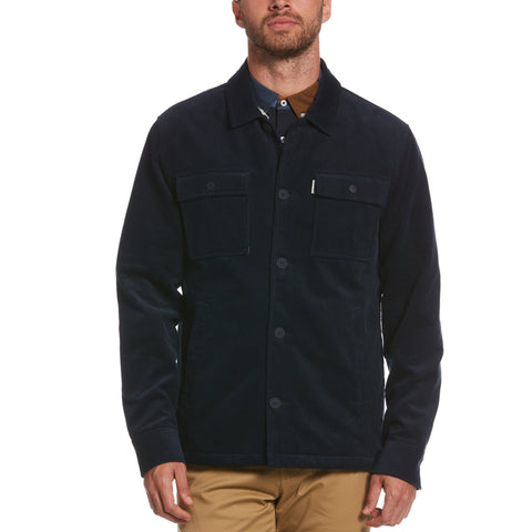 Corduroy Shirt Jacket-Outerwear-Dark Sapphire-XL-Original Penguin