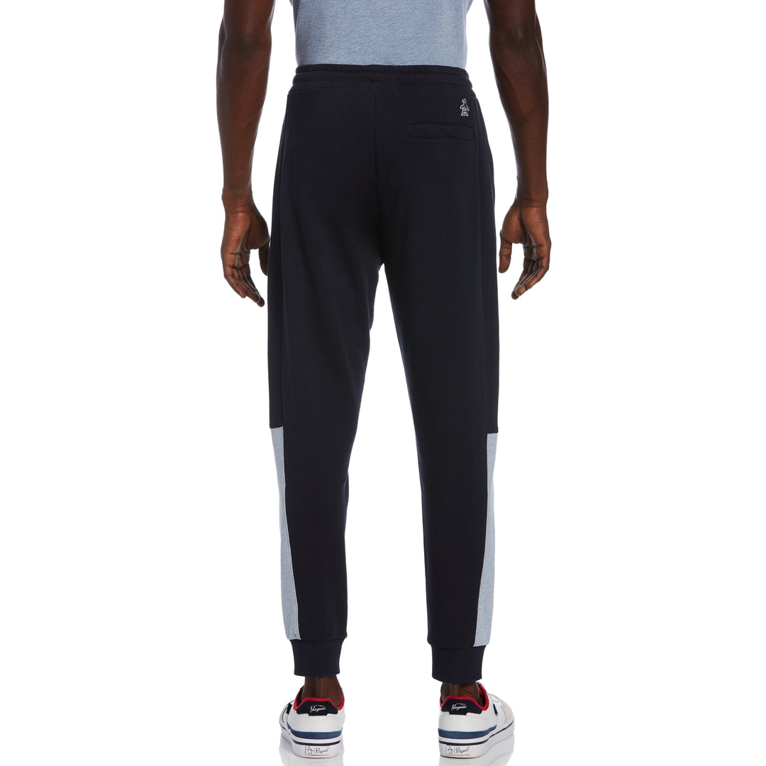 Slim Fit Color Block Fleece Jogger (Dark Sapphire)