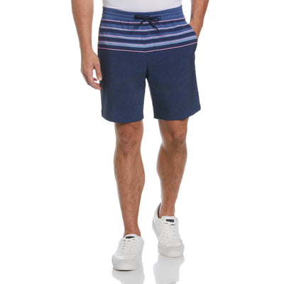 Slub Stripe Block 8" Board Short (Black Iris) 