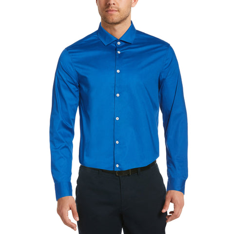 Solid Dress Shirt-Dress Shirts-Medium Blue-17.0-36-37-Original Penguin