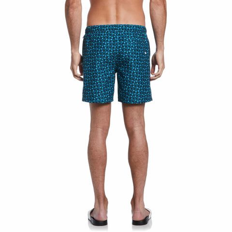 Square Dot Print Swim Short (Mosaic Blue) 