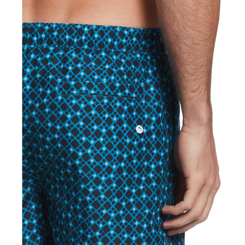 Square Dot Print Swim Short (Mosaic Blue) 