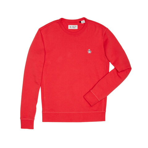 Core Crew Neck Fleece Sweatshirt (Rococco Red) 