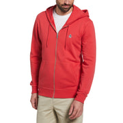 Sticker Pete Full Zip Fleece Hoodie (Rococco Red) 