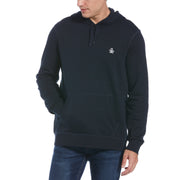 Sticker Pete Pullover Fleece Hoodie-Hoodies-Dark Sapphire-L-Original Penguin