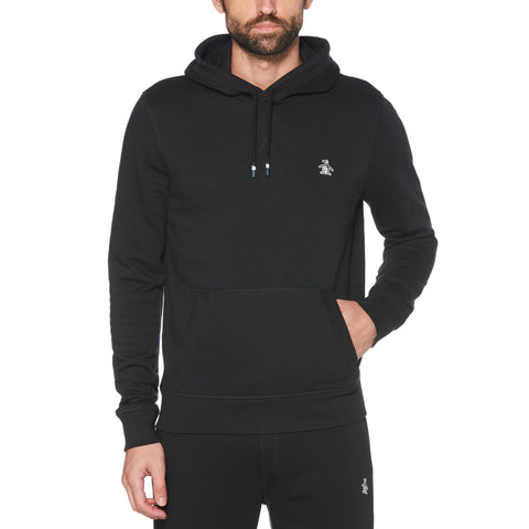 Sticker Pete Pullover Fleece Hoodie-Hoodies-True Black-XXL-Original Penguin