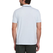 Stripe 1/4 Zip Polo (Cerulean) 
