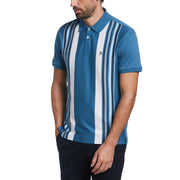 Striped Front Interlock Polo (Midnight) 