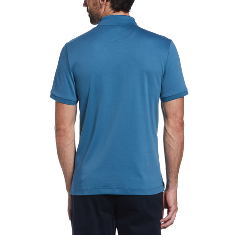 Striped Front Interlock Polo (Midnight) 