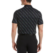 Swinging Pete Novelty Print Golf Polo Shirt (Caviar) 