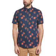 Tie Dye Floral Print Shirt (Dress Blues) 