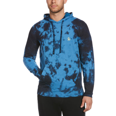 Tie Dye French Terry Pullover Hoodie-Hoodies-Deep Water-M-Original Penguin