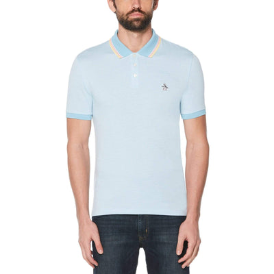 Tipped Birdseye Polo Air Blue / XXL