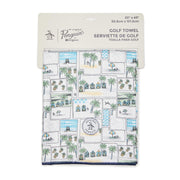 Tropical Postcard Waffle Towel (Bright White) 