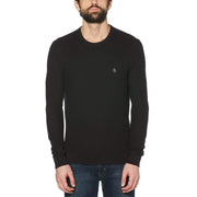 Tuck Stitch Crew Neck Sweater
