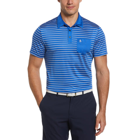 Two-Color Stripe Golf Polo (Blue Tattoo) 