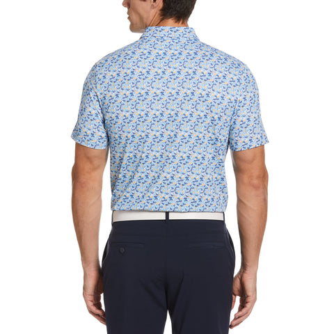 Umbrella Novelty Print Golf Polo Shirt (Aquarius) 