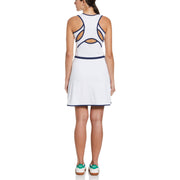 V-Neck Front Zip Golf Dress (Bright White) 