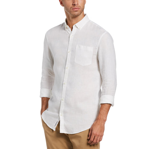 Linen Shirt-Shirts-Bright White-L-Original Penguin